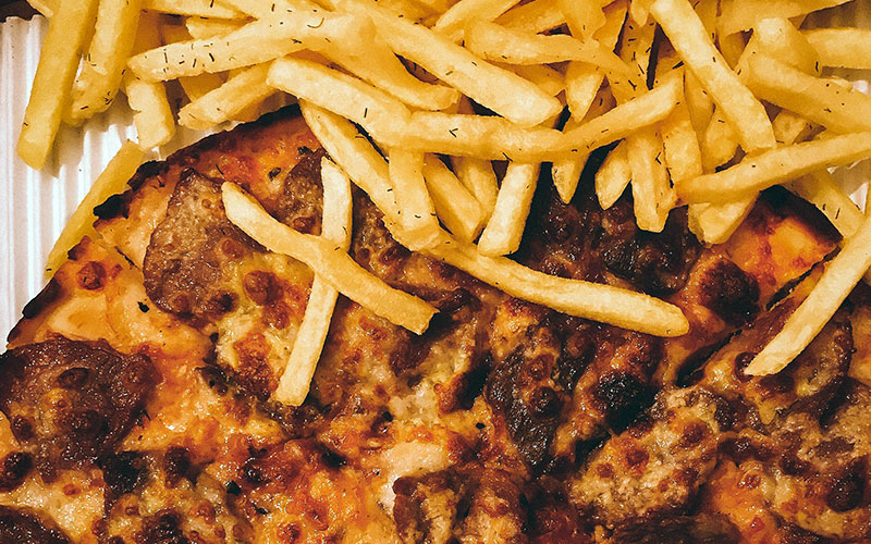 Pizza and fries